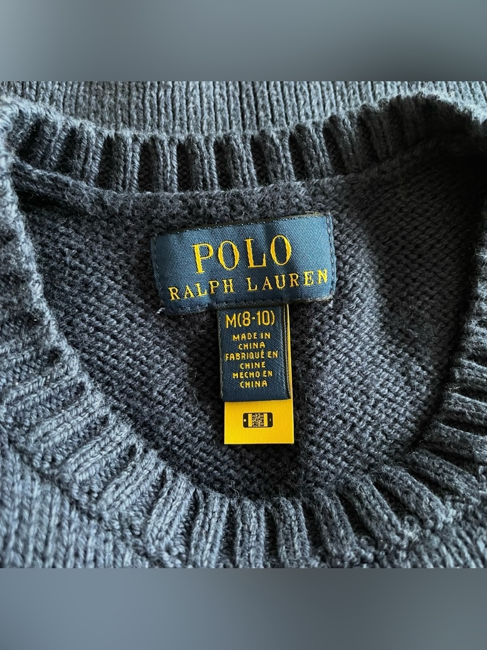 Polo Ralph Lauren Kid's Girls Blue Polo Bear Sweater Dress Size M (8-10) Blue - Picture 13 of 16